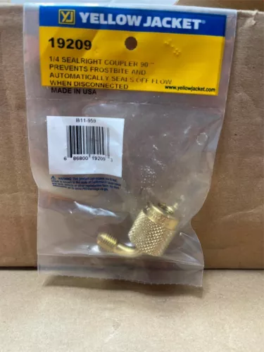 Yellow Jacket 19209 1/4" Sealright Quick Disconnect Coupler 90º Elbow B11-959