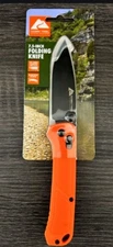 🔥 Ozark Trail Pocket Knife Orange Black D2 w/ Ball Bearing Bug Out Killer NWT 