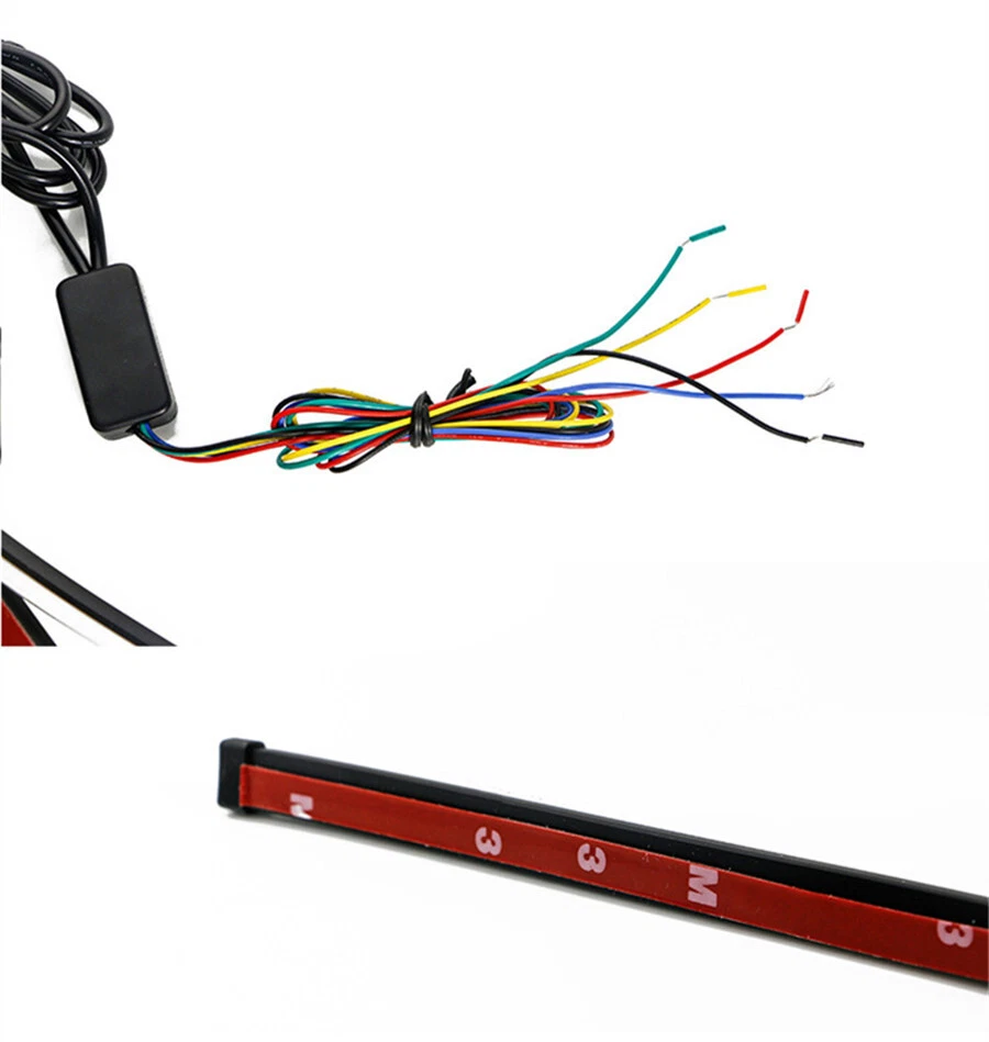 Luces de señal de giro LED de freno trasero de flujo de retroceso secuencial para motocicleta 11,5 Foto 4 de 4