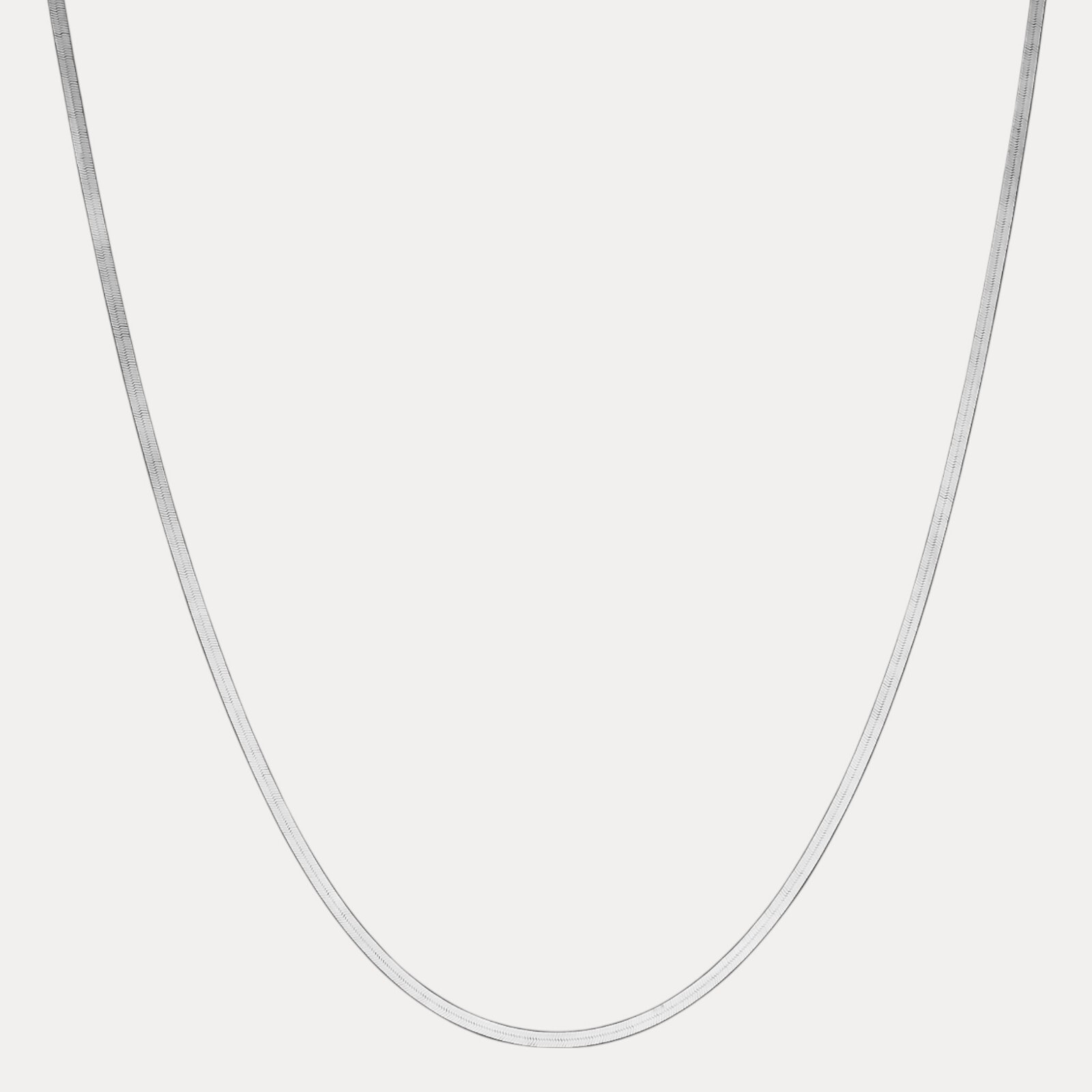 3mm Herringbone Chain Necklace - Real 925 Sterling Silver Or 14k Gold Vermeil