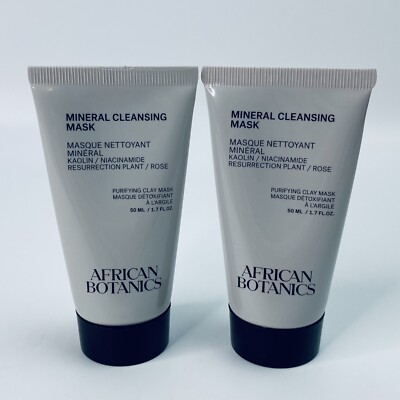 x2 African Botanics Mineral Cleansing Clay Mask 1.7 oz/ 50ml LOT OF 2 ~ NEW