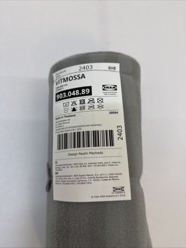 IKEA Grey Striped Fleece Throw 47" x 63" Polyester Machine Wash 100% Recycled - Picture 2 of 3