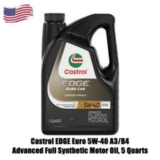 Castrol EDGE Euro 5W-40 A3/B4 Advanced Full Synthetic Motor Oil, 5 Quarts 17.60 per gallon
