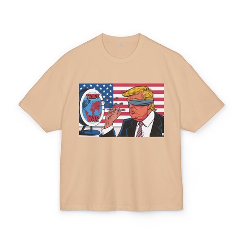 Unisex Ultra Heavy Cotton Box Tee Trump caricature original t-shirt art - Picture 14 of 21