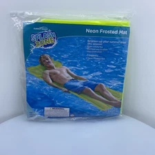 Inflatable Pool Float Mat Bed  Lounge Pool Raft 72" x 27" Neon Green Mat