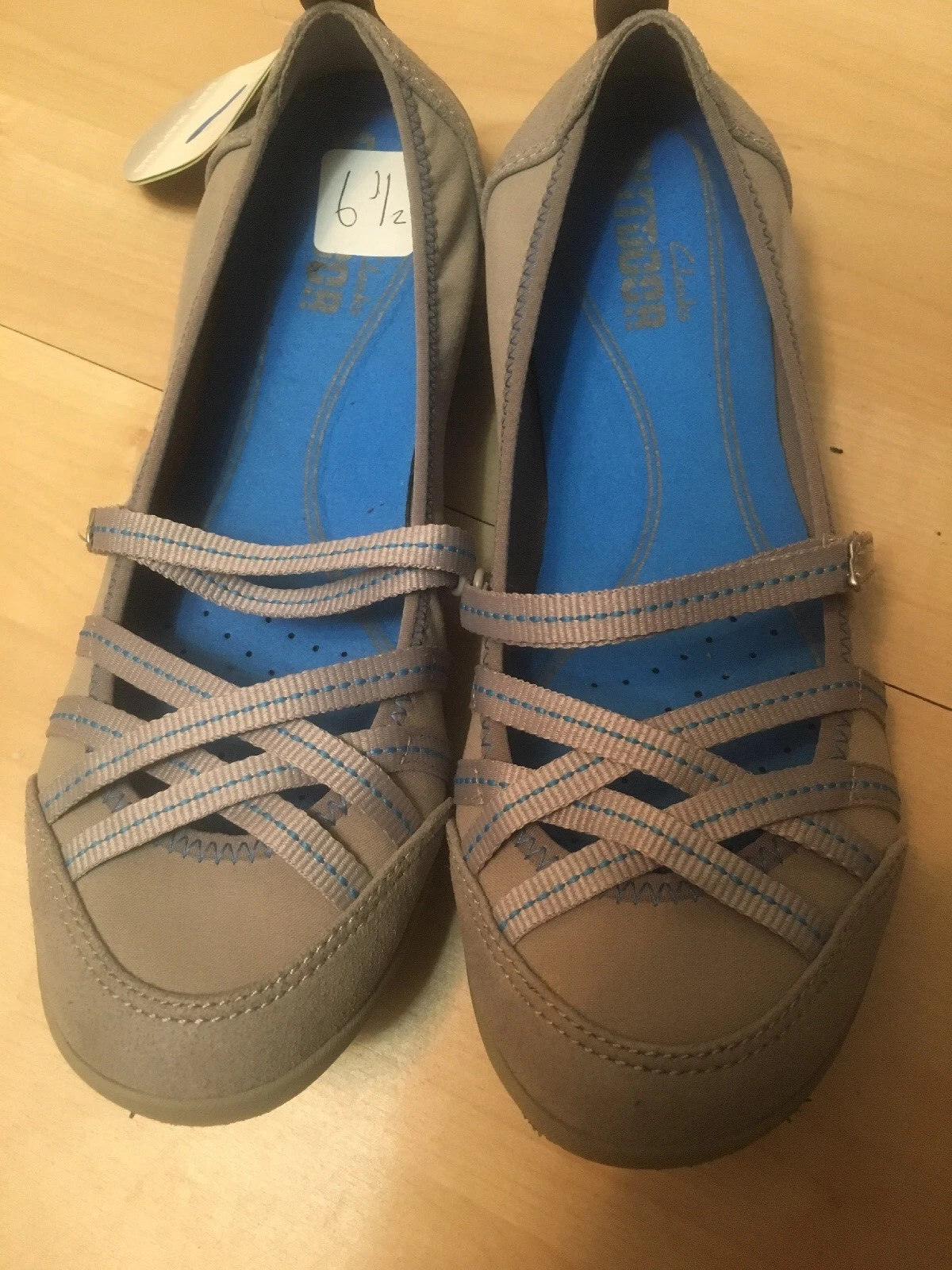 Nuove scarpe ballerine sportive Clarks Outdoor Illite Jane grigie taglia 6 5М
