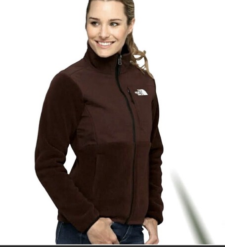 The North Face brown zip up fleece 