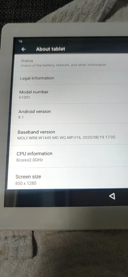 Kersen Tab K1001  Tablet Octa Core 2GB 32GB   Android 8.1 & 64gb memo card - Image 4 of 4