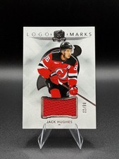 Jack Hughes 2024-25 The Cup Logo Marks Jersey /99 Game Used New Jersey Devils