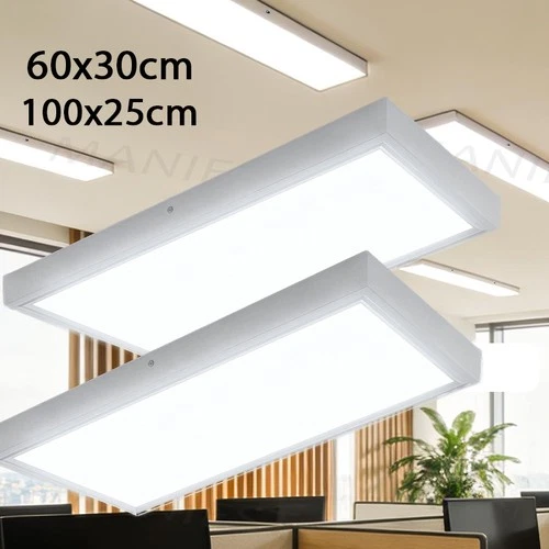 LED panel ceiling lamp grid light 60x30 cm 100x25 cm ultra flat with mounting frame