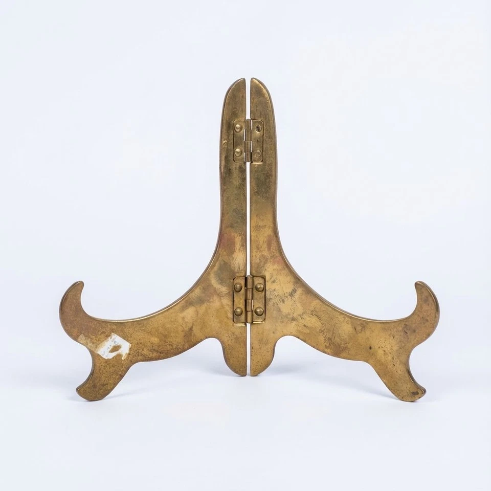 Caballete plegable de latón vintage soporte de exhibición plegable decorativo Foto 4 de 4