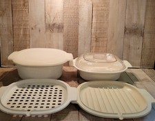 6 Pc RUBBERMAID MICROWAVE COOKWARE STACKING S...