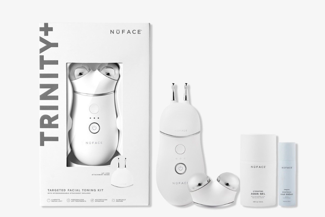 NuFACE Trinity+ Complete Set with Lip + Eye and Wrinkle Reducer attachments