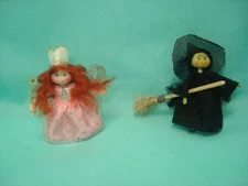 MINIATURE DOLLHOUSE--ELPHABA & GLINDA--WICKED--ANDERSON MINIATURES--1:12
