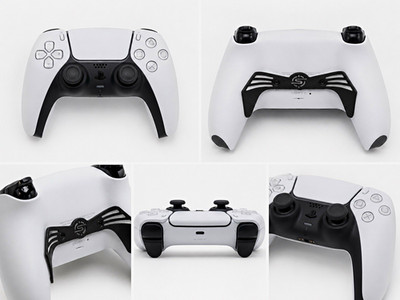   PS5 DualSense Controller | SCUF Backbuttons | X & O | Custom | Schwarz/Weiß