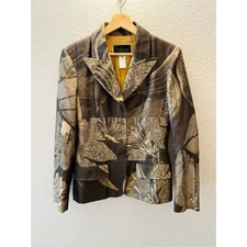 Vintage Christian Lacroix Paris Silk Print Blazer Avant Garde Couture Whimsigoth