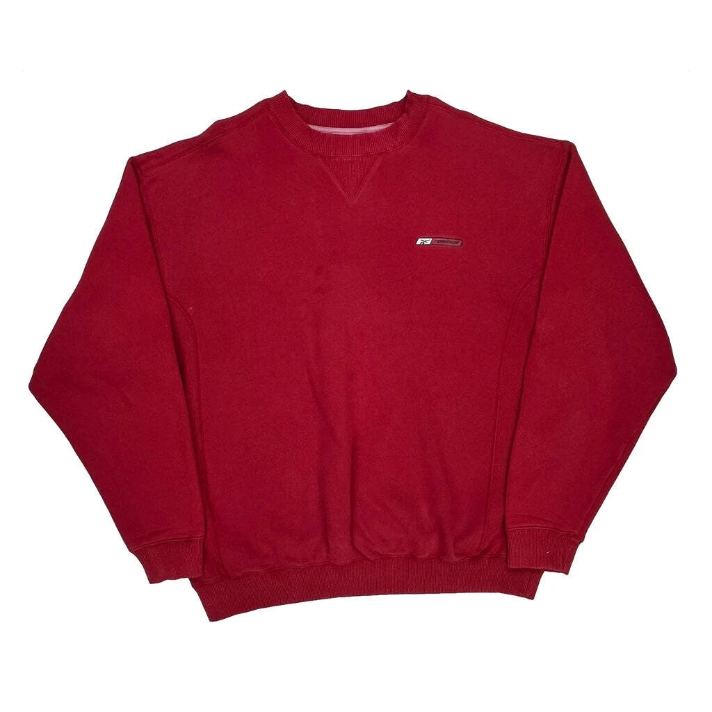 Reebok Sweatshirt - XL Red Cotton Blend