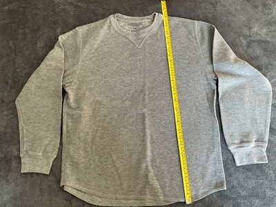 Faded Glory Shirts Mens Large  Pullover  Mid Weight  Gold and Grey  LOT OF 2