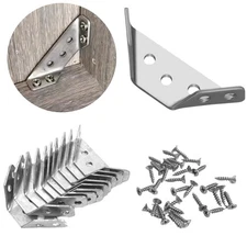 Furniture Corner Connector Universal Stainless Steel Angle Bracket 12 PCS