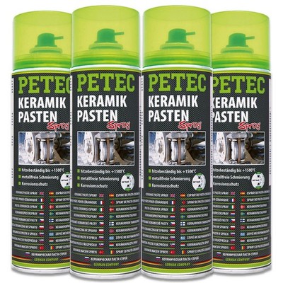 4x Petec 70650 Keramikpastenspray 500 ml Keramikpasten Spray Ceramic Karosserie