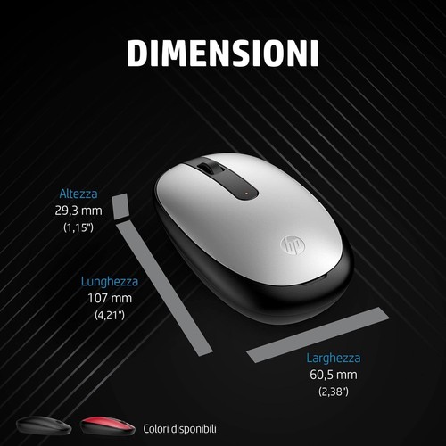 HP 240 Bluetooth Mouse, Red, Bluetooth 5.1, Wireless, Precise Sensor, 1600 DPI O - Bild 6 von 8