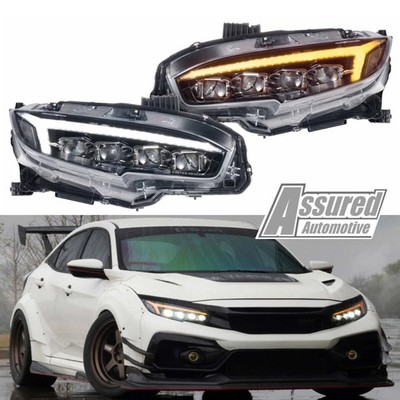 Morimoto LF2-473 XB LED Headlights Gen II White Amber DRL for 16-21 Honda Civic