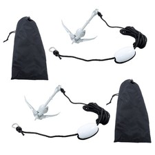 LABLT Folding Grapnel Anchor Kit For Paddle Board Marine Kayak 1.5KG White