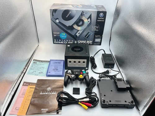Nintendo GameCube Black Game Boy Player Enjoy Plus Pack Box Japan Tested Working