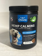 Chewia Hemp Calming Chews for Dogs Anxiety - Dog Calming Treats 180ct Exp 7/26