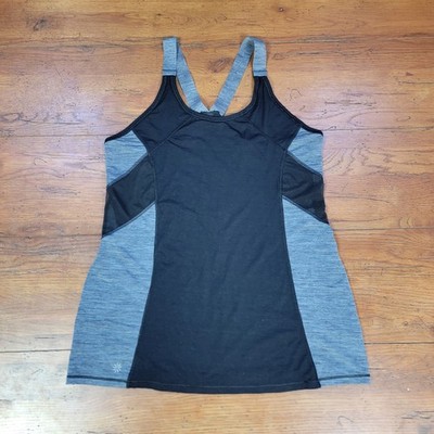 ATHLETA Womens XS Runlight Mesh Racerback Tank Reflective Active Running Top