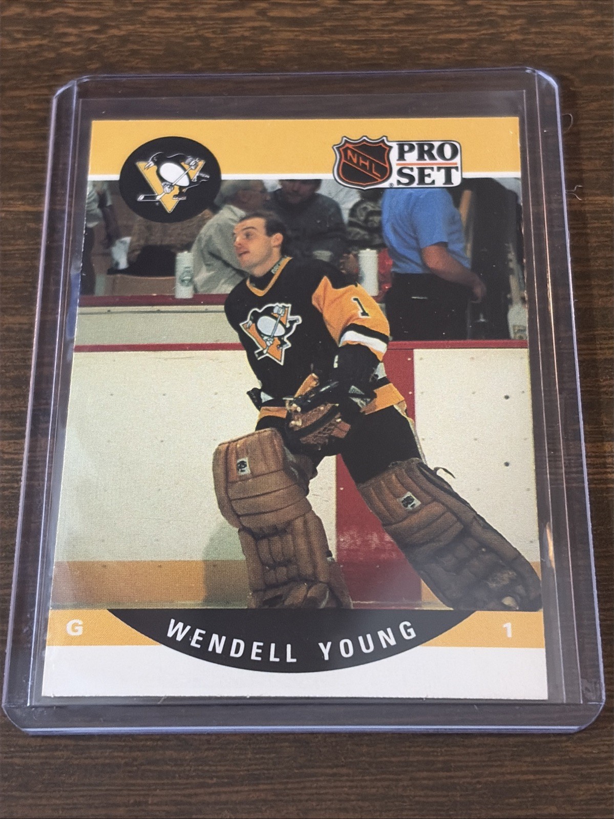 1990-91 Pro Set - Wendell Young #512 (RC) Pittsburgh Penguins (A)