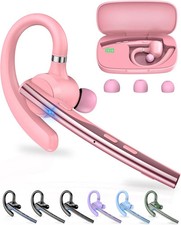 Bluetooth 5.1 Wireless Headset Dual Mic 72H Talk Time With Charging Case For...