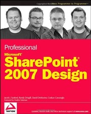 PROFESSIONAL SHAREPOINT 2007 DESIGN By Jacob J. Sanford & Randy Drisgill *VG+*