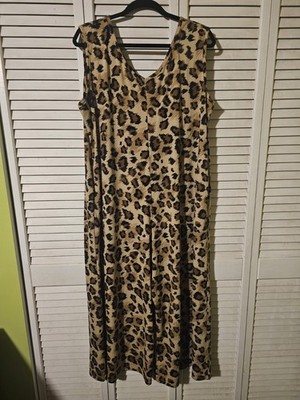 Lularoe LEOPARD CHEETAH 2XL NATALIE Sleeveless Jumpsuit ANIMAL PRINT Jumper