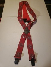 Red fire rescue suspenders Made in the USA