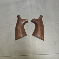 S W N FRAME SQUARE BUTT WOOD GRIPS w/GRIP SCREW