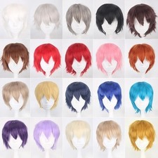 Short Synthetic Wig for Men Women Unisex Cosplay Anime Costume Party Hair