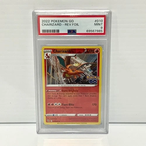 PSA 9 - Charizard Reverse Holo 10/078 - 2022 Pokemon GO
