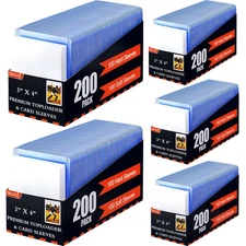 1000 Card Sleeves Toploads for Cards,3" x 4" Baseball Card Protectors,Premium...
