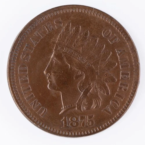 1875 Indian Head Cent AU IHC 1c