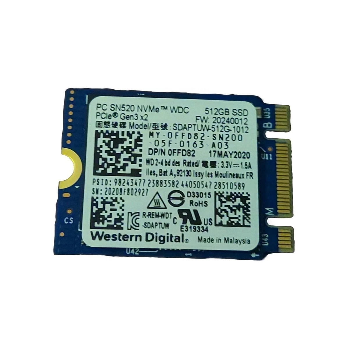 Western Digital M.2 Interface 512 GB Solid State Drives for sale