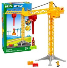 BRIO World 33835 LIGHT UP CONSTRUCTION CRANE for Wooden Road Railway Train Set