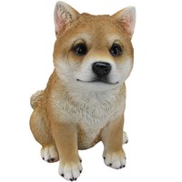 Dekofigur Hund Shiba Inu Sitzend 19 X 12 X 17 Cm Hellbraun Dekofigur