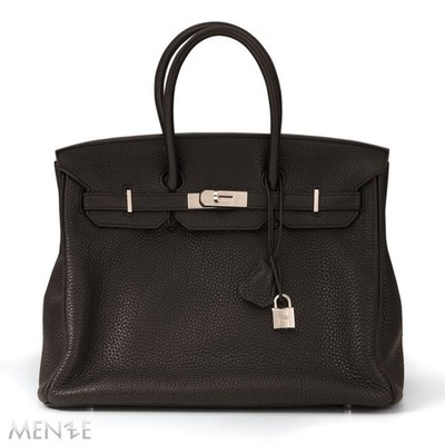 Hermès Hermes Birkin Bag 35 Togo Noir - Schwarz Silber B+P 11/2011 (22961)