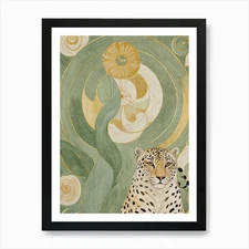 Abstract Leopard Art Print Framed W Framed Wall Art Poster Canvas Print Picture