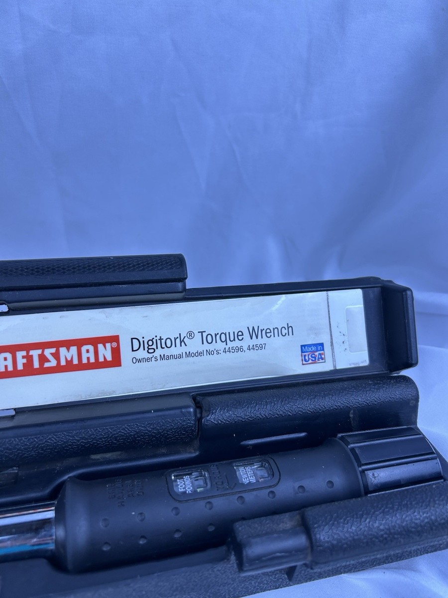 Craftsman Digitork 44597 1/2 Inch Torque Wrench With Case for sale