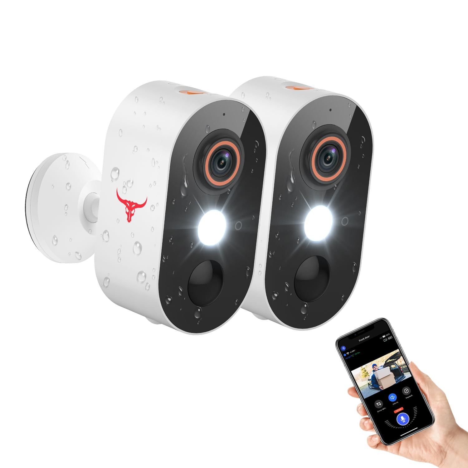 Wireless Outdoor Security Camera 1080P Battery Powered WiFi Surveillance with Night Vision