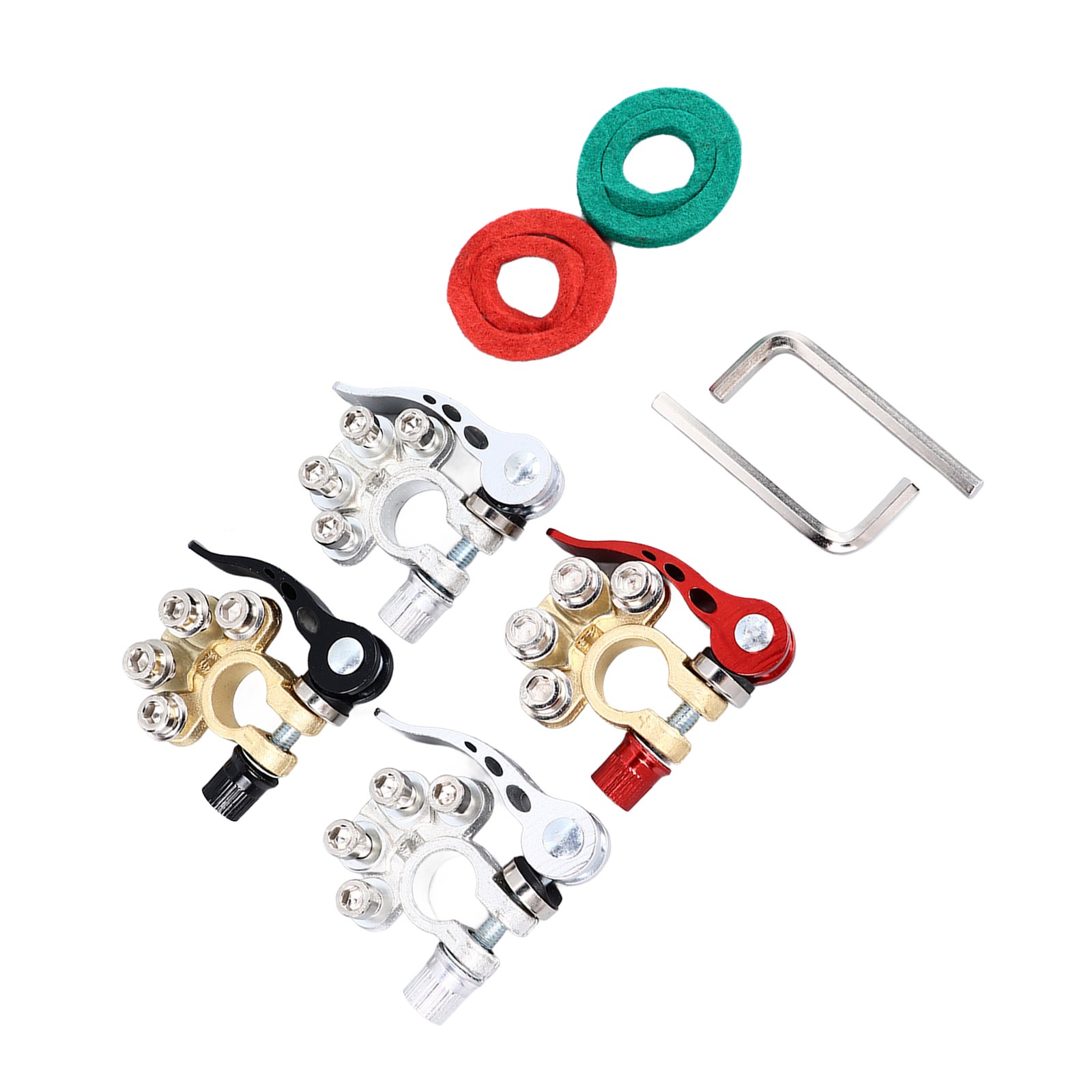 Battery Terminal Connector Kit Copper Quick Release Disconnect For Car Cable