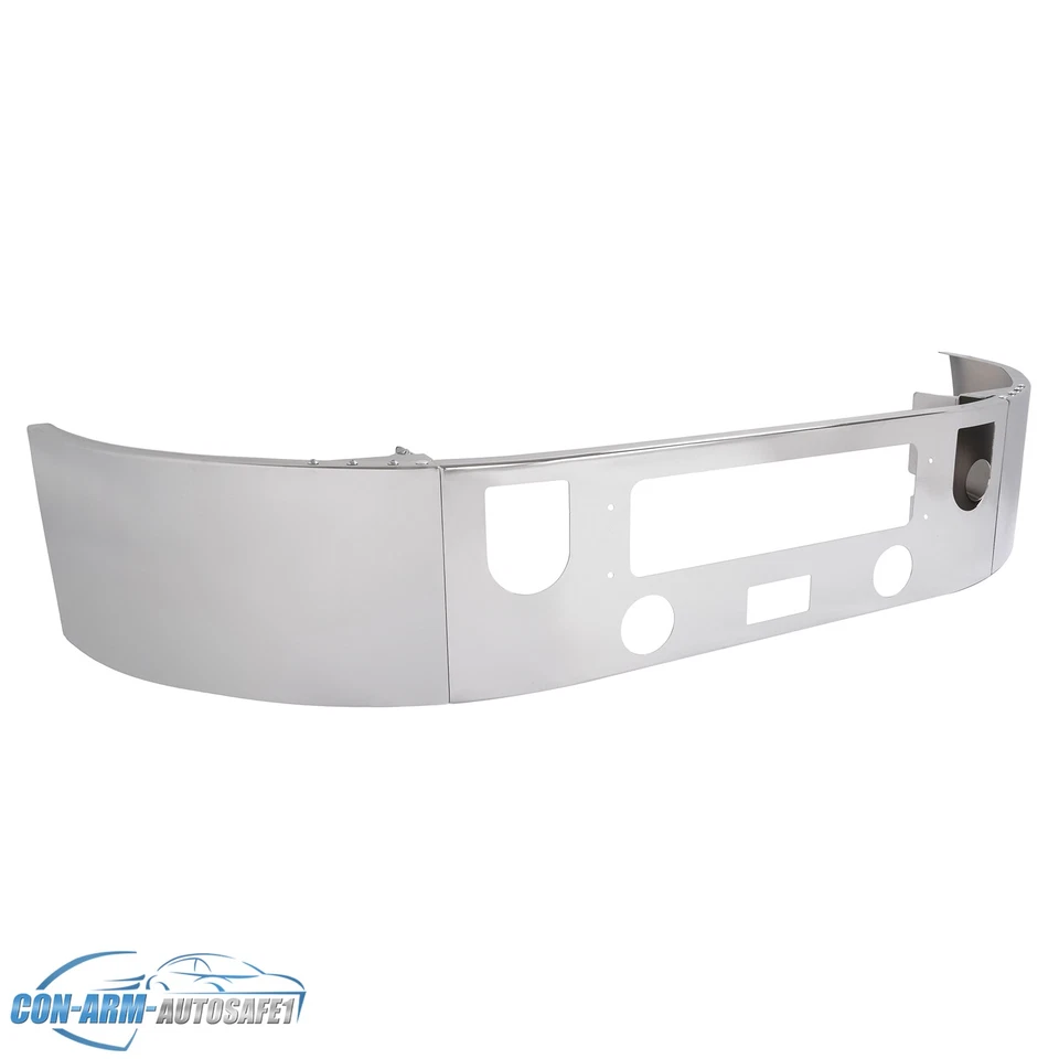 16" Chrome Front Bumper W/ Brackets & Fog Cut-out For Mack CXU 613 2008-2019 18 - Image 2 of 4