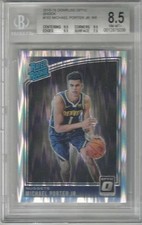 2018 Donruss Optic Michael Porter Jr RATED ROOKIE SHOCK Nuggets #182 BGS 8.5